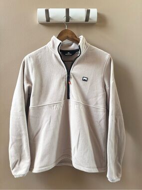 Women’s Cream Quarter-Zip Fleece Pullover